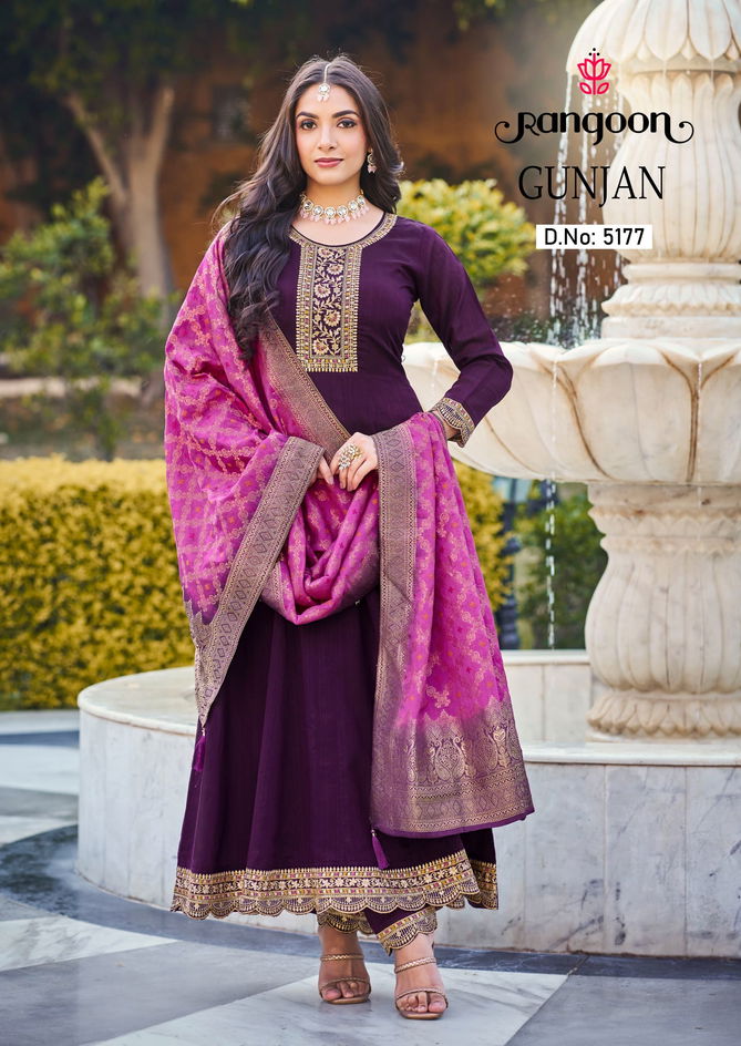 Gunjan By Rangoon Silk Embroidery Kurti With Bottom Dupatta Wholesale Price In Surat
